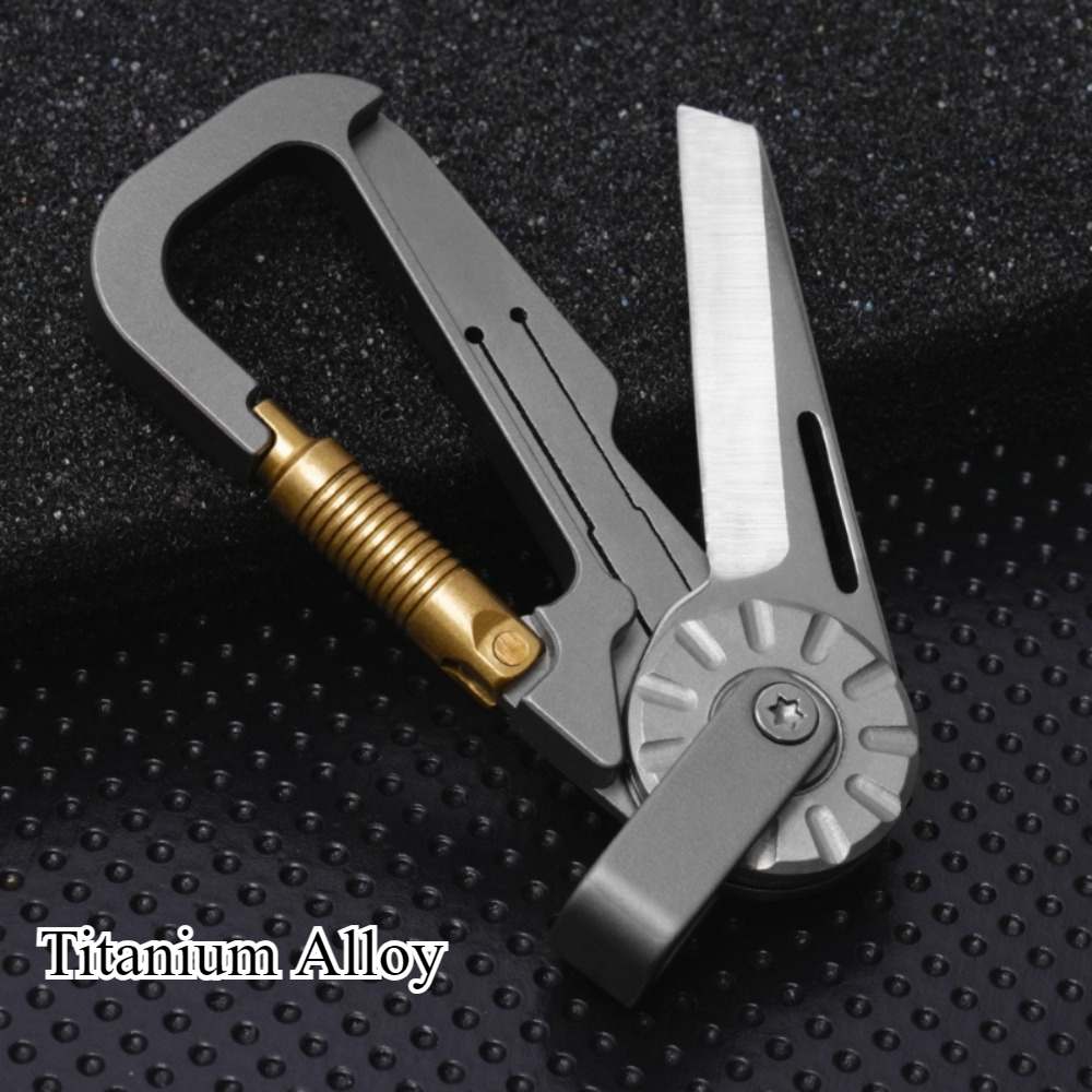 Edc Car Carry - ใหม่ MINI TITANIUM Alloy พวงกุญแจจี้รถมีดขนาดเล็กสะดวกในการพกพาคุณ EDC