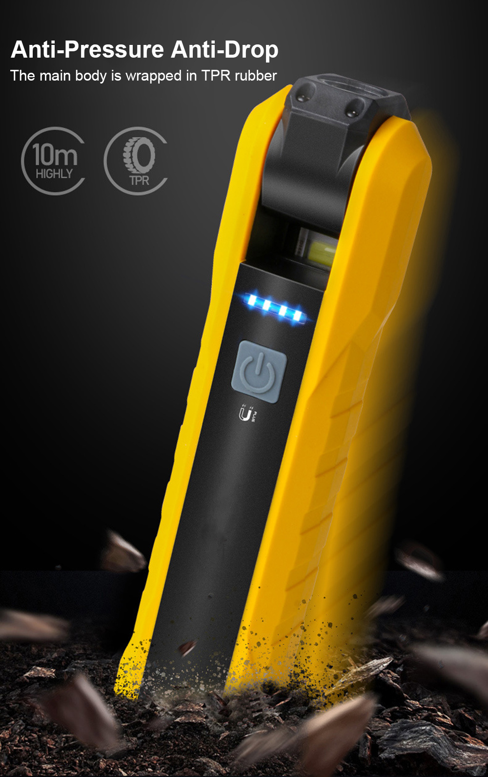 Edc Car Carry - E2 ไฟฉาย EDC พร้อมแม่เหล็กโคมไฟทํางานรถ LED ไฟฉายตรวจสอบโคมไฟด้านล่างพร้อมแม่เหล็ก