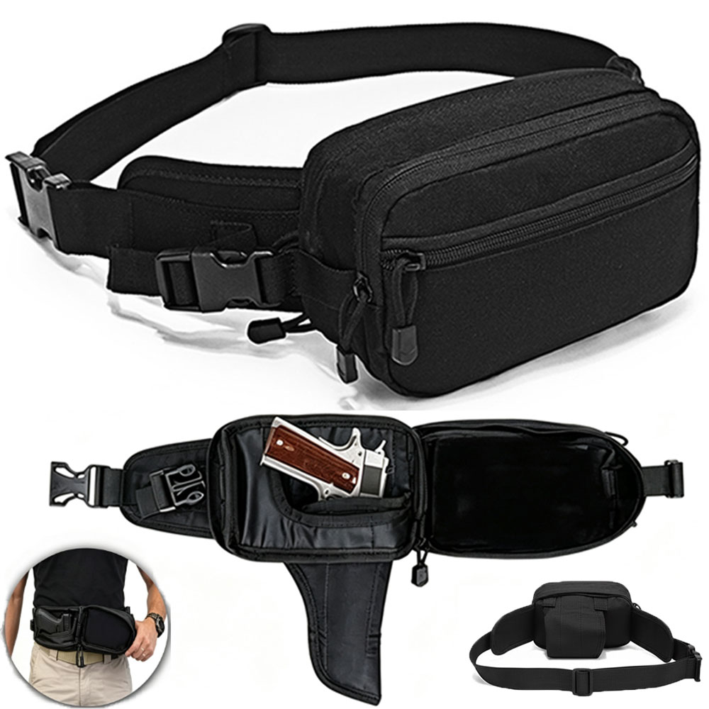 Edc Carry Case - กระเป๋าปืนพกยุทธวิธี กระเป๋าใส่ปืนแบบซ่อน กระเป๋าใส่ปืนพร้อมซองปืนซ่อน กระเป๋าคาดหน้าอกสำหรับล่าสัตว์ กระเป๋าคาดเอวแบบสะพายข้าง กระเป๋าใส่อุปกรณ์
