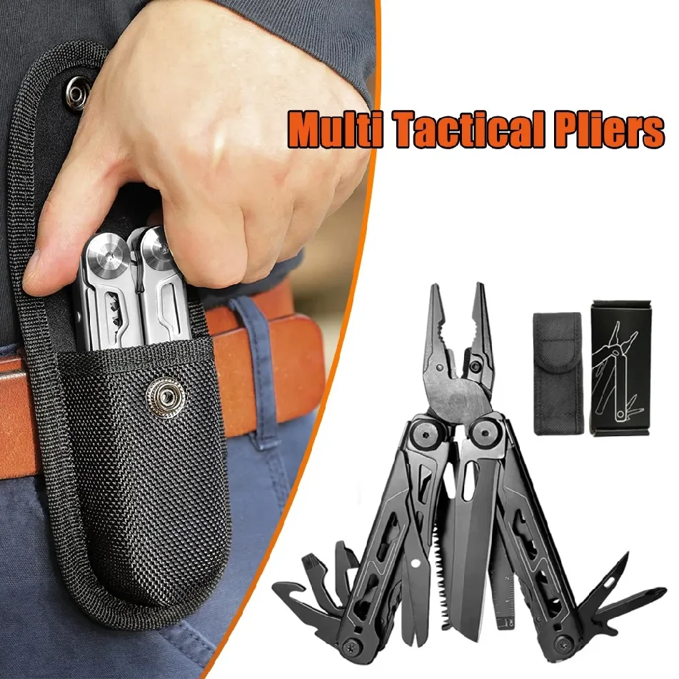 Edc Carry Pliers - คีมพับได้อเนกประสงค์สำหรับกิจกรรมกลางแจ้ง EDC เครื่องมืออเนกประสงค์สำหรับแคมป์ปิ้ง คีมยุทธวิธีสำหรับแคมป์ปิ้ง ตกปลา และพกพาในชีวิตประจำวัน