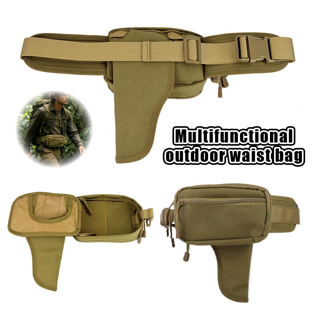 Edc Concealed Carry Fanny Pack - กระเป๋าคาดเอวป้องกันการโจรกรรมแบบซ่อนได้， กระเป๋าคาดเอว EDC แบบลำลองสำหรับผู้ชายผู้หญิง， กระเป๋าคาดเอวสำหรับเดินทางกลางแจ้งพร้อมช่องใส่ของแบบซ่อน