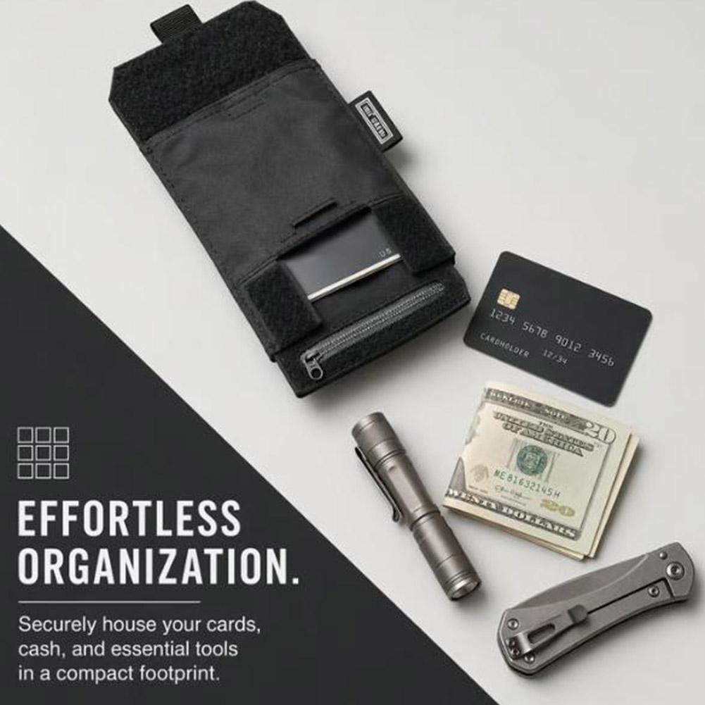Edc Carry Card - กระเป๋าคาดเอวขนาดเล็กแบบยุทธวิธี EDC กระเป๋าคาดเอว Molle พร้อมซิป กระเป๋าใส่บัตรและเงินสด
