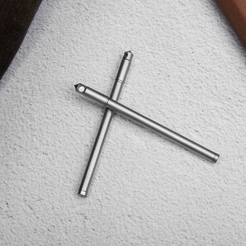 Edc Carry Pen - ปากกาลูกลื่นไทเทเนียมขนาดเล็กแบบพกพา รุ่นใหม่ ปี 2026 สำหรับเอาตัวรอดกลางแจ้ง พร้อมพวงกุญแจ