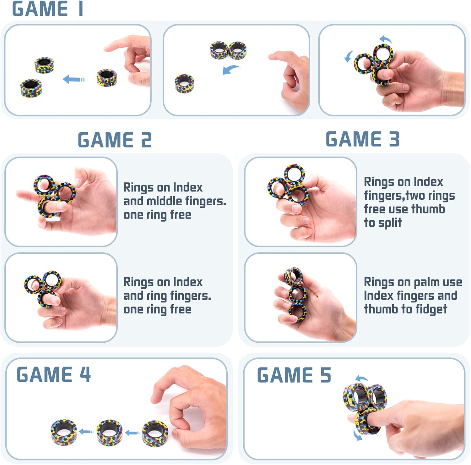 แหวนแม่เหล็ก Fidget ชุดของเล่น - Fidget Spinner Bearing บทวิจารณ์และราคา
