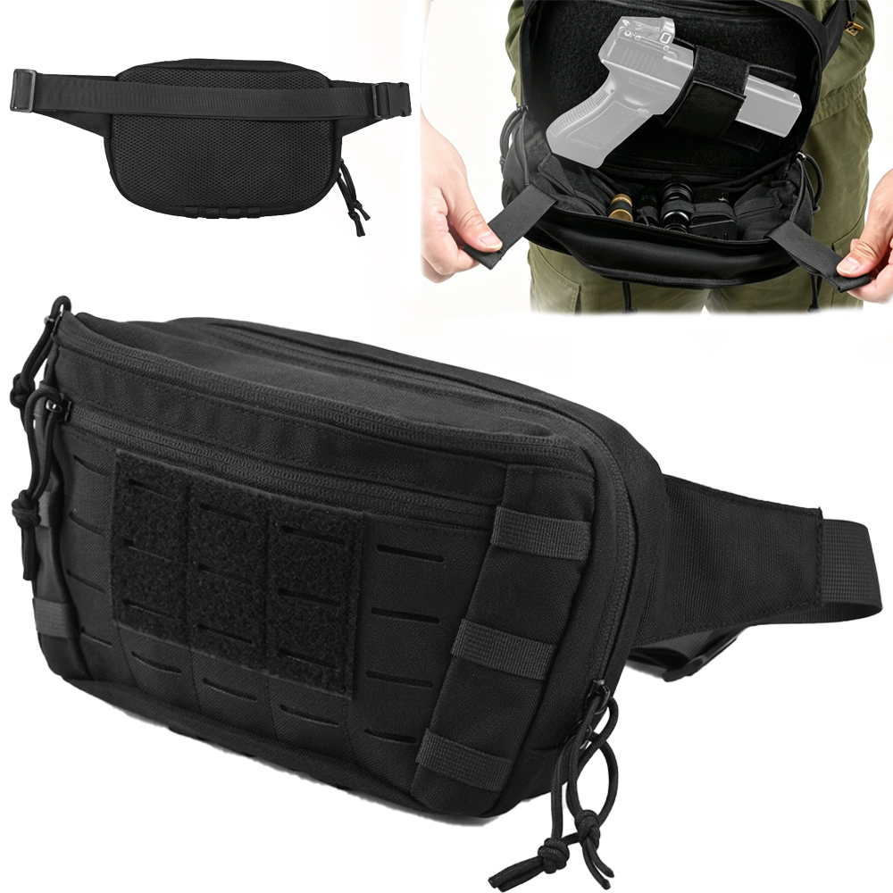 กระเป๋าคาดเอวแบบยุทธวิธีสำหรับ - Edc Concealed Carry Fanny Pack บทวิจารณ์และราคา