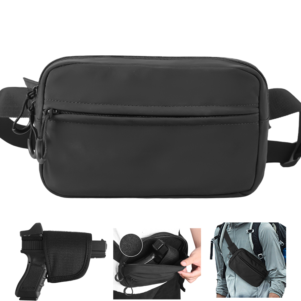 ยุทธวิธีCrossbodyกระเป๋าปืนพกเ - Edc Concealed Carry Fanny Pack บทวิจารณ์และราคา