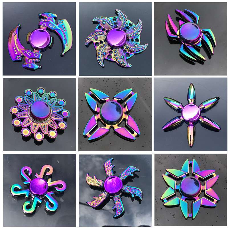 ใหม่โลหะผสมสังกะสีที่มีสีสัน F - Fidget Spinner Bearing บทวิจารณ์และราคา
