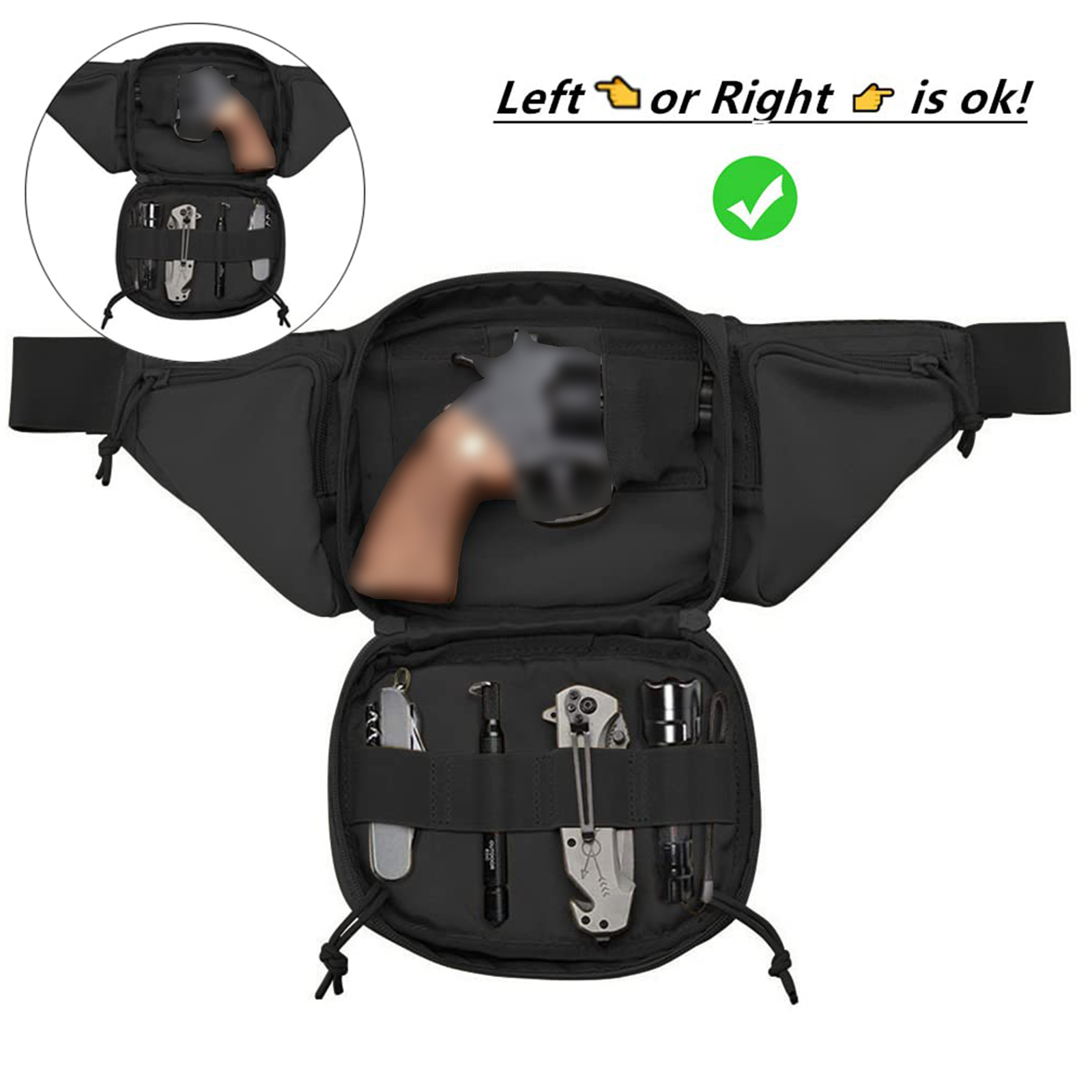 กระเป๋าคาดเอวสำหรับผู้ชายและผู - Edc Concealed Carry Fanny Pack บทวิจารณ์และราคา